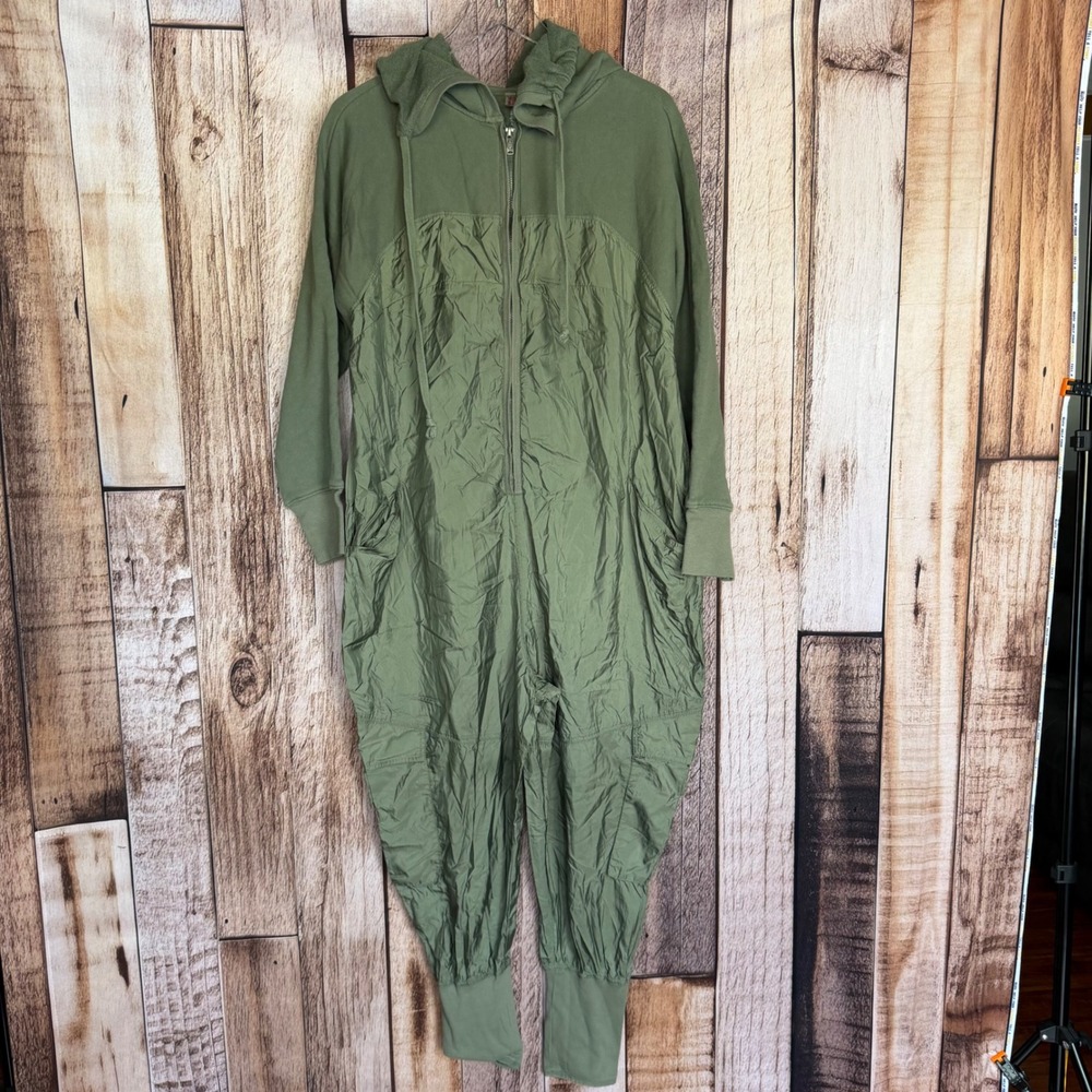 Free People Movement Second Half‎ Jumpsuit Olive Green Athleisure Gorpcore XS